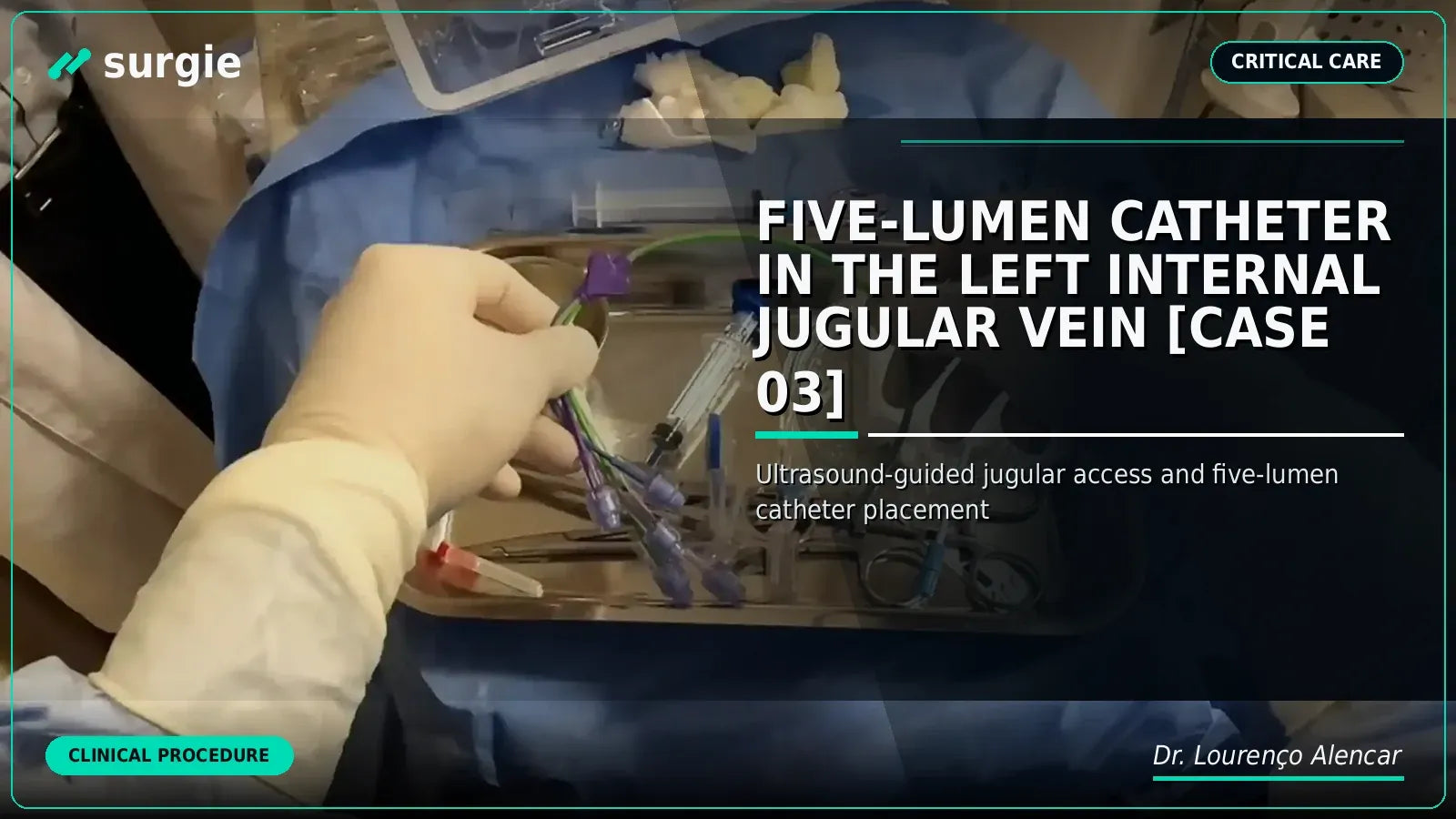 Five-Lumen Catheter in the Left Internal Jugular Vein [CASE 03]